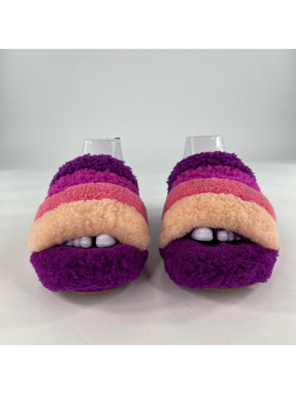 UGG Fluff Yeah Slide sandals US 9 Berrylicious gradient Purple Shearling Slipper - Picture 2 of 12